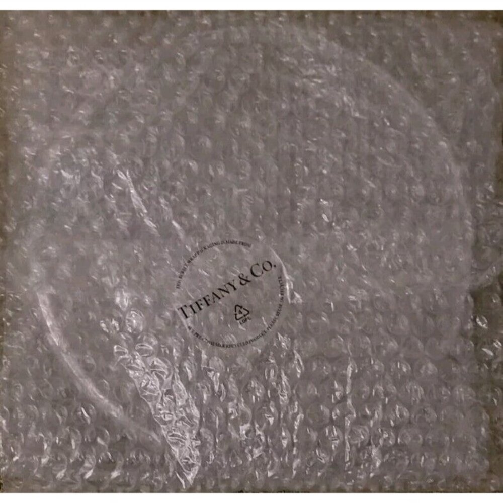 Tiffany & Co 8” Crystal Dessert/Salad Plate RETIRED Wheat Leaf Etched NEW - Picture 9 of 16